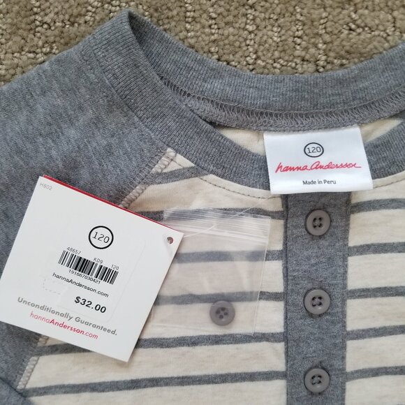 NWT Hanna Andersson Striped Button Down Shirt - Picture 2 of 4